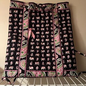 Vera Bradley Black and Pink Elephant Print Bag